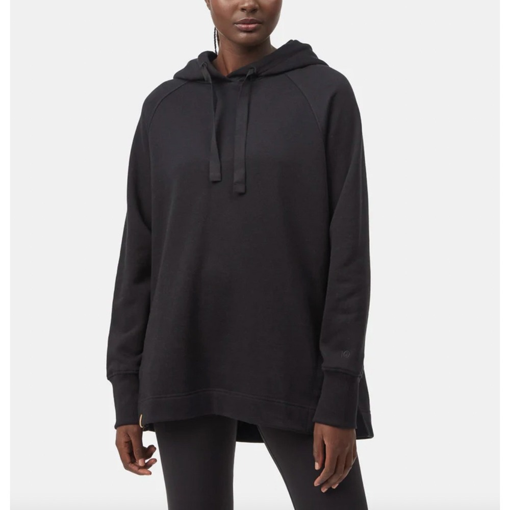 tentree Womens S Black Slit Hem Oversized Pullover Hoodie‎ Sweatshirt Oversized